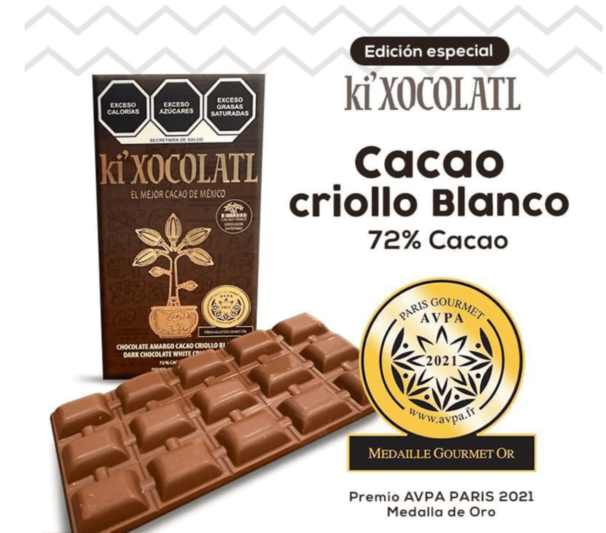 ki'XOCOLATL Dark Chocolate 72% Especial Edition 2021