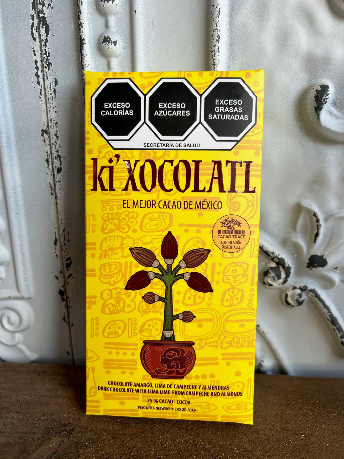 ki'XOCOLATL Dark Chocolate with Lima Lime from Campeche