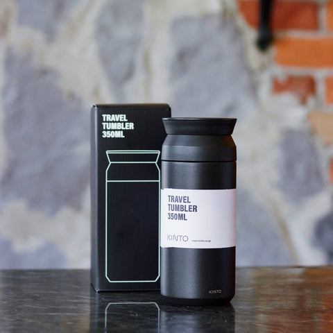 Kinto Travel Tumbler Coffee & Tea Flask 350ml - Black